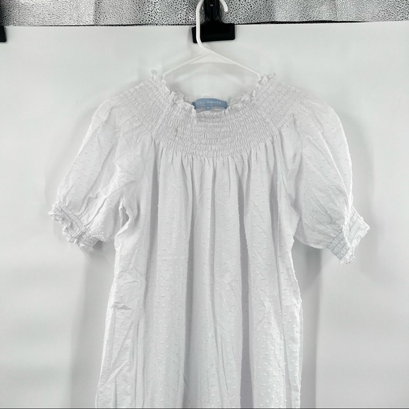NWT Hill House The Caroline Nap Dress White Swiss Dot Puff Short Sleeve - Picture 10 of 15